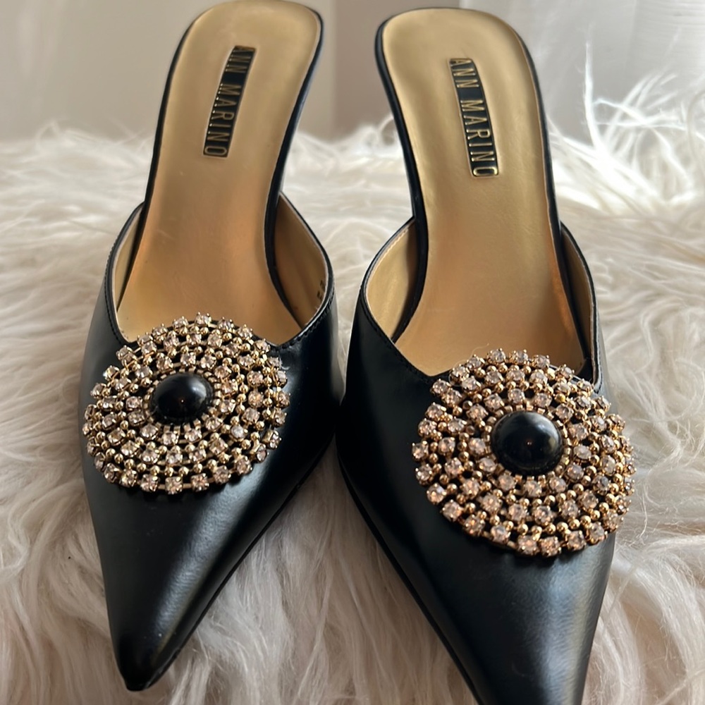 Embellished kitten heels